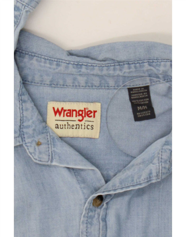 Wrangler muška traper košulja Srednje plavi pamuk