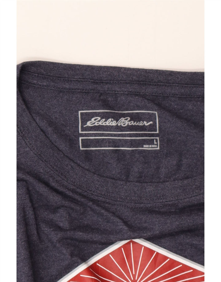 EDDIE BAUER Velika muška majica kratkih rukava s motivima, tamnoplava