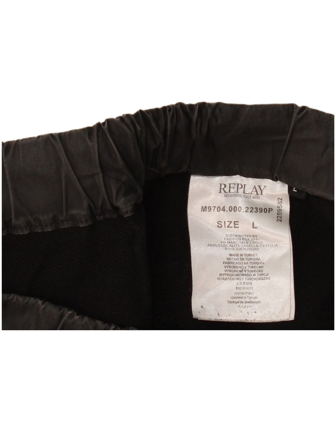 REPLAY Muške chino kratke hlače Large W34 crni pamuk