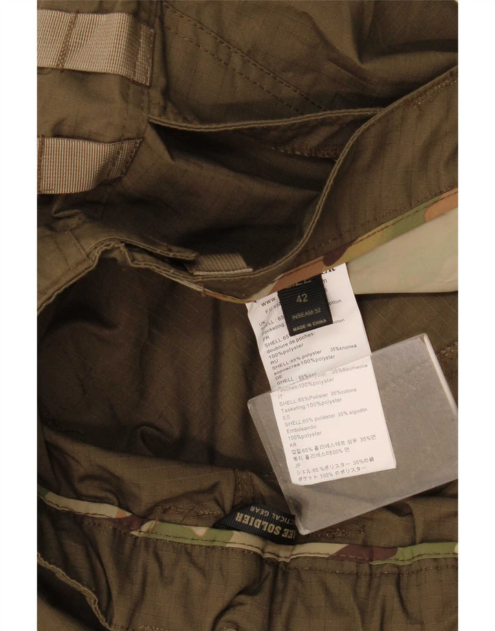 Free Soldier muške uske kargo hlače W42 L33 kaki poliester