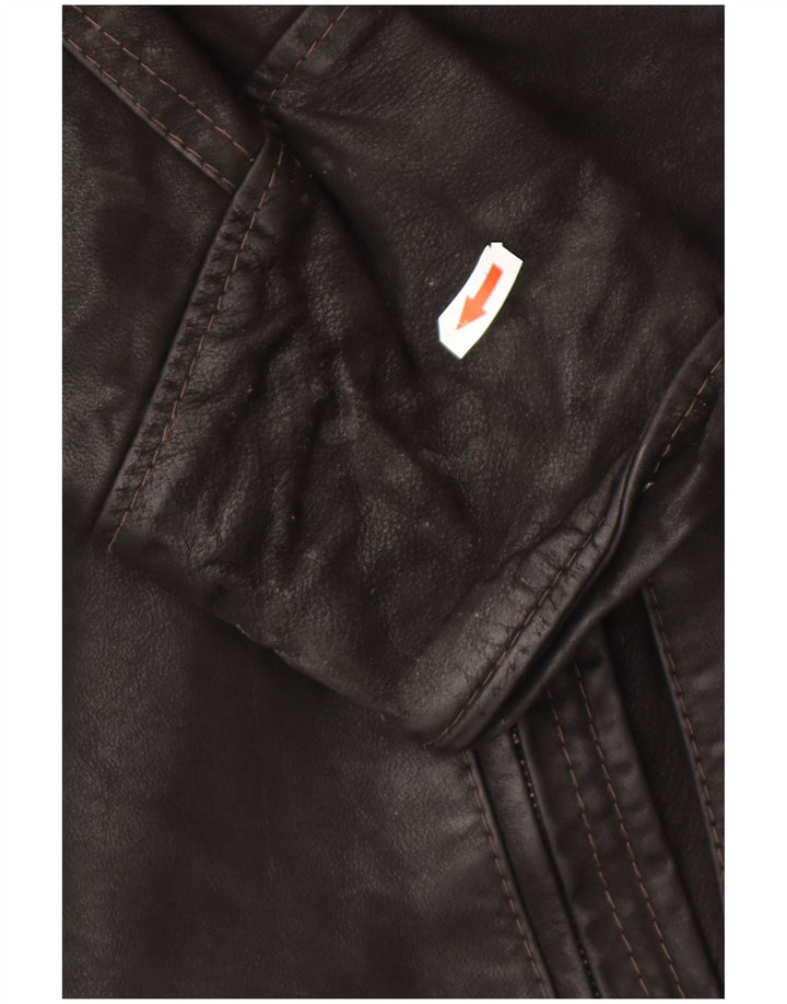 Vintage muška kožna jakna IT 52 XL crna