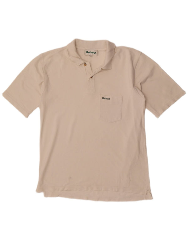 Barbour muška polo majica Large Off White Cotton