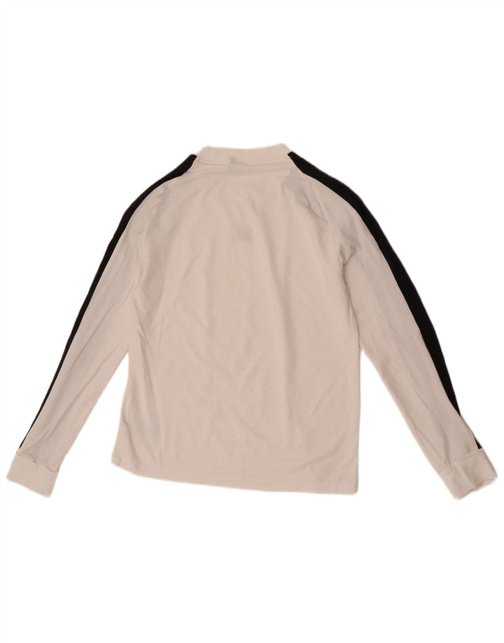 Ženska majica dugih rukava Adidas UK 12 Srednje bijeli pamuk