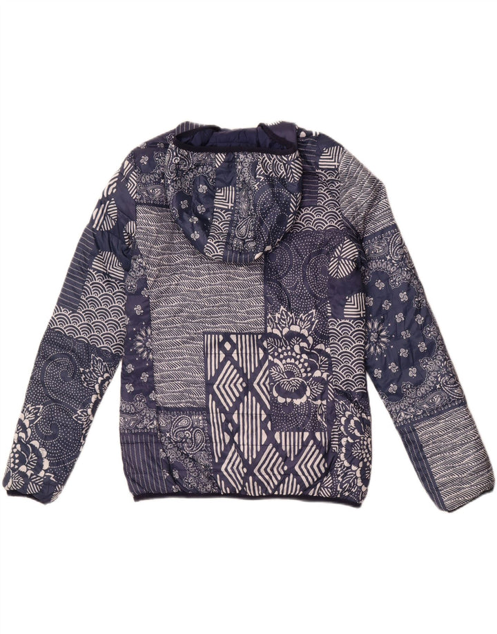 Champion ženska podstavljena jakna s kapuljačom IT 46 Large tamnoplava patchwork