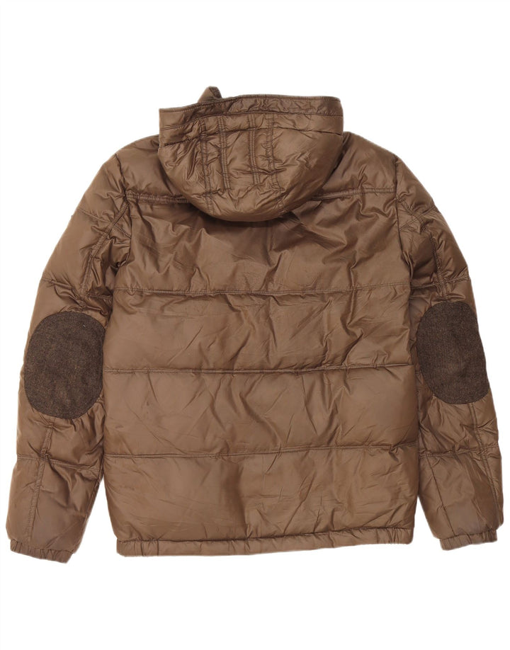 Guess muška podstavljena jakna s kapuljačom UK 34 XS smeđi poliester
