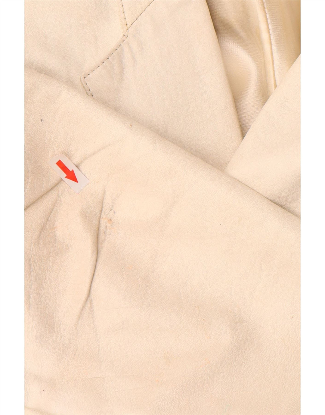 Vintage dvodijelni ženski kožni komplet suknji UK 12 srednje veličine W26 sivo bijeli