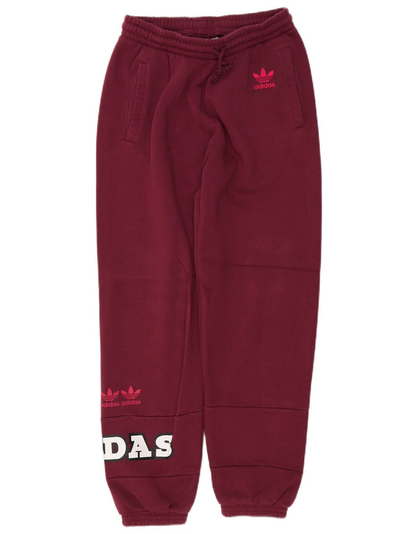 ADIDAS Ženske trenirke s grafičkim motivima Joggers UK 12 Srednje bordo