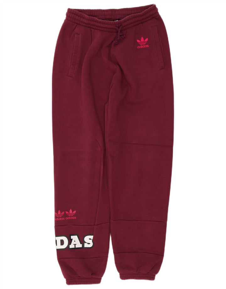 ADIDAS Ženske trenirke s grafičkim motivima Joggers UK 12 Srednje bordo