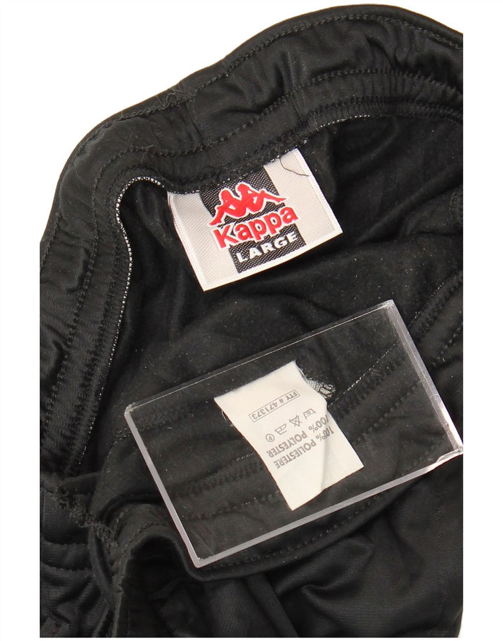 Kappa muške hlače od trenirke s grafičkim motivima, velike crne poliesterske hlače