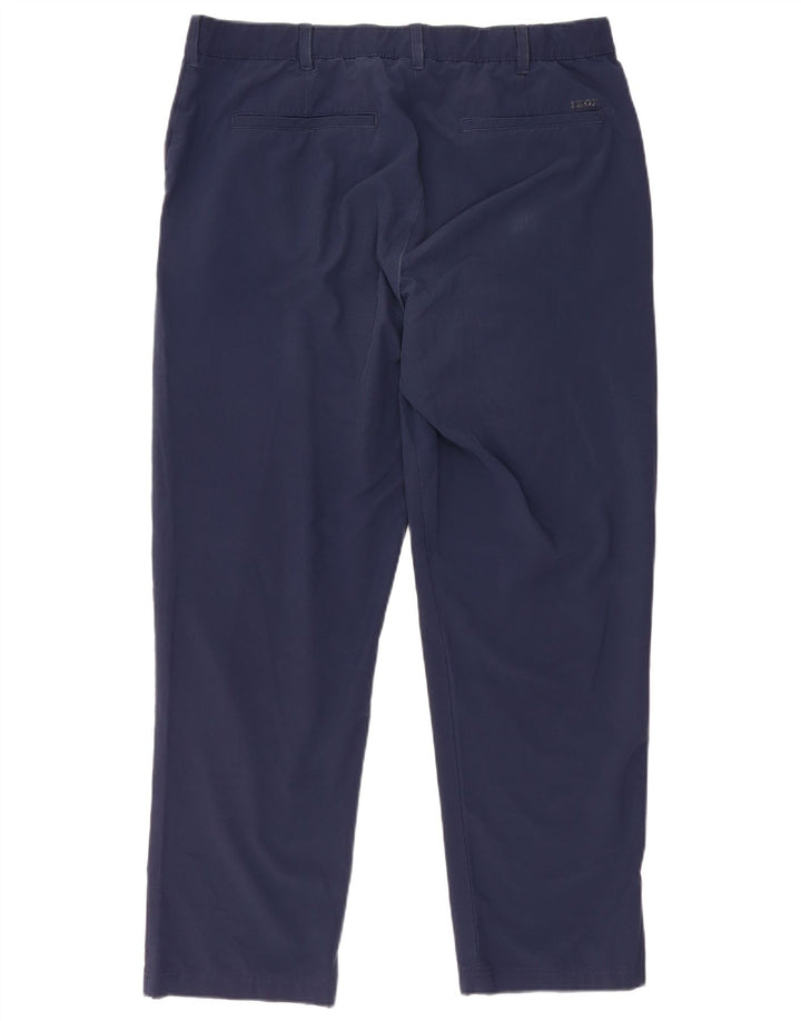 Izod muške ravne chino hlače W40 L30 tamnoplavi poliester