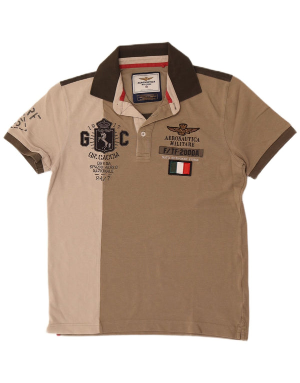Aeronautica Militare muška grafička ragbi polo majica srednje kaki boje