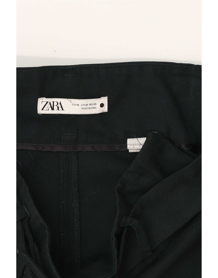 Zara ženske kratke hlače širokih nogavica srednje veličine W30 L25 zeleni poliester