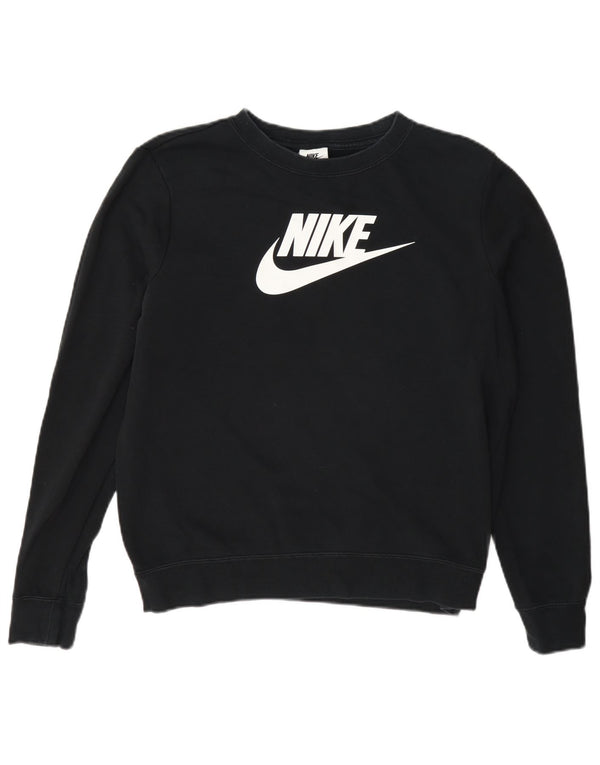 Nike Ženska majica s grafičkim motivima UK 10 Mali crni pamuk