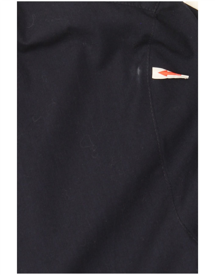 Vintage ženski prekomjerni kaput na dvije strane UK 18 XL tamnoplavi