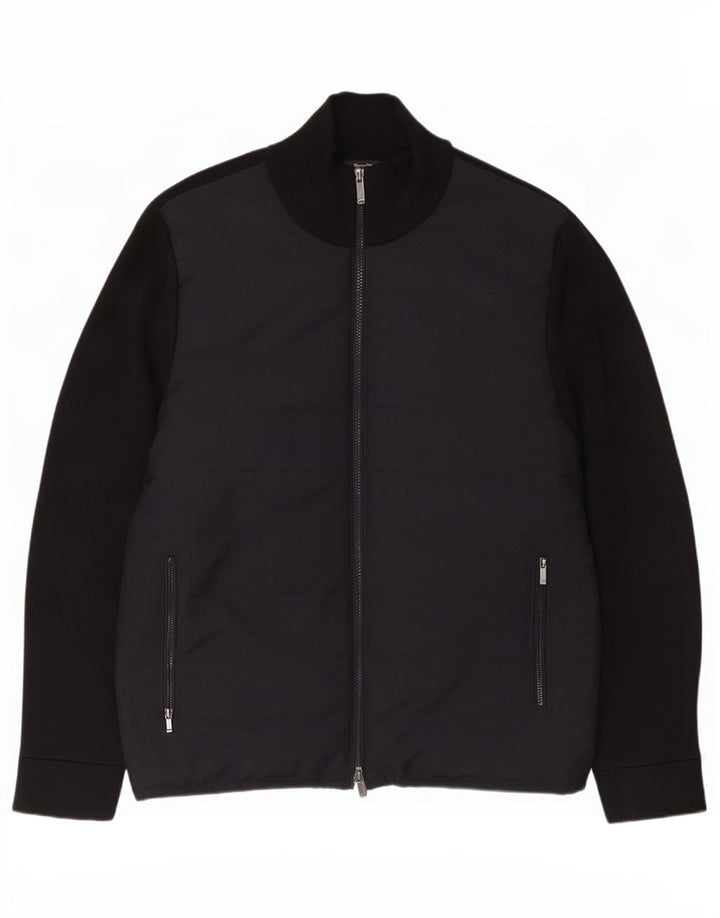 Muška bomber jakna Massimo Dutti UK 42 XL crni pamuk