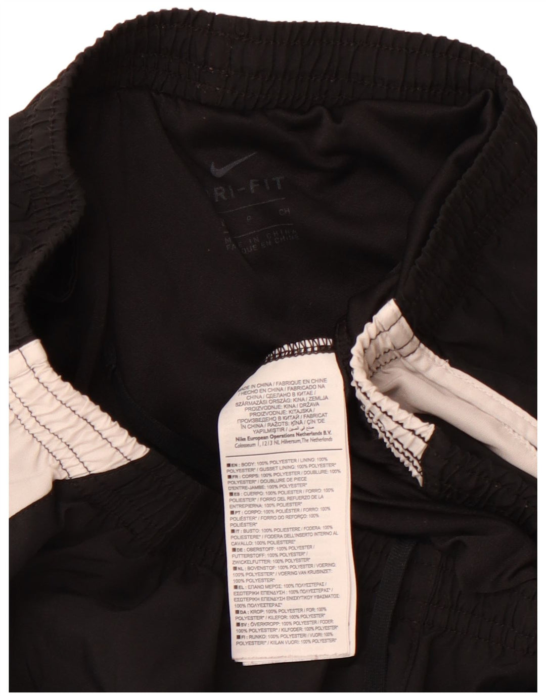 NIKE Ženske Dri Fit Sportske Kratke Hlače UK 8 Mali crni Colourblock poliester