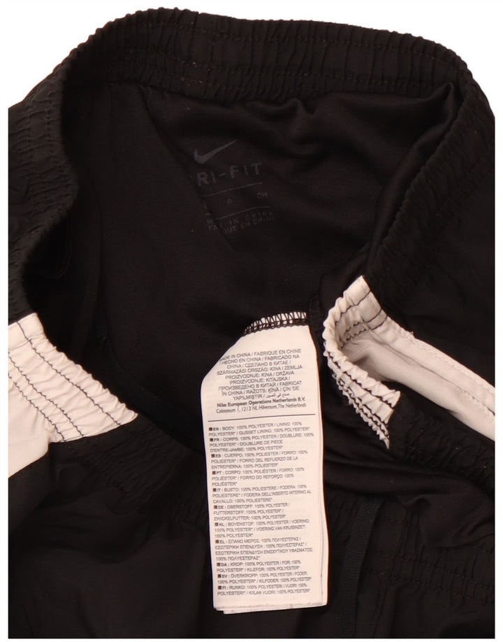 NIKE Ženske Dri Fit Sportske Kratke Hlače UK 8 Mali crni Colourblock poliester