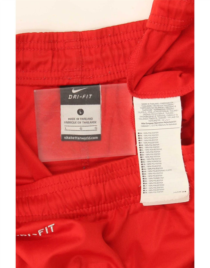 Nike muške Dri Fit sportske kratke hlače velike crvene boje od poliestera