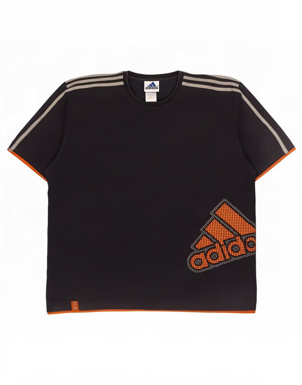 Velika muška majica s grafičkim motivima Adidas, tamnoplavi pamuk