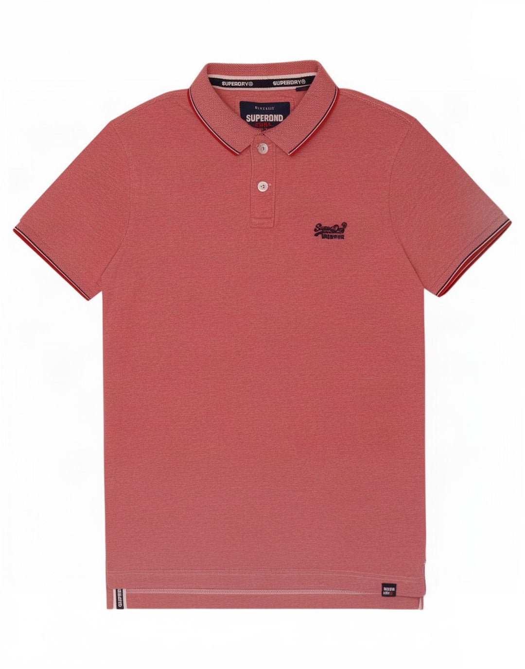 Superdry muška polo majica Srednje ružičasti pamuk