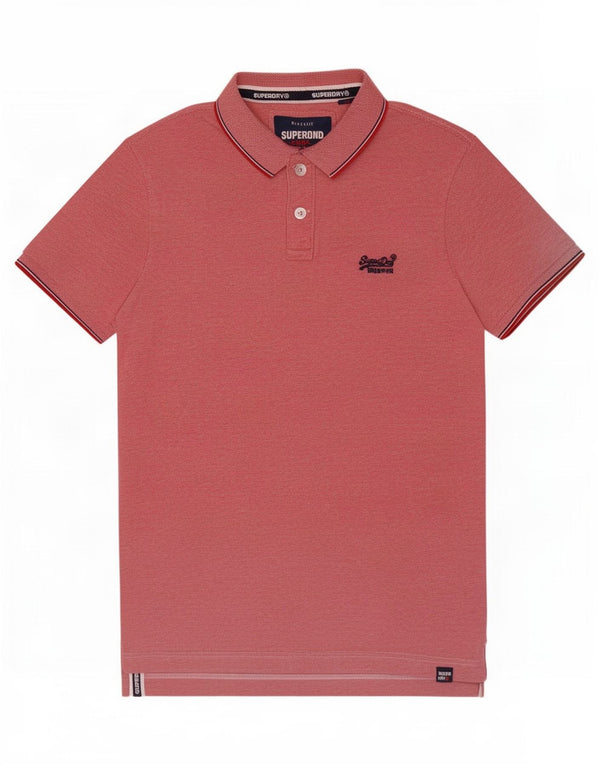 Superdry muška polo majica Srednje ružičasti pamuk
