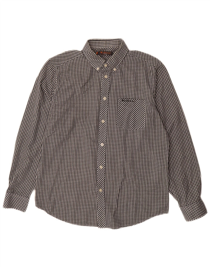 BEN SHERMAN Muška Heritage košulja Srednje crni pamuk od ginghama