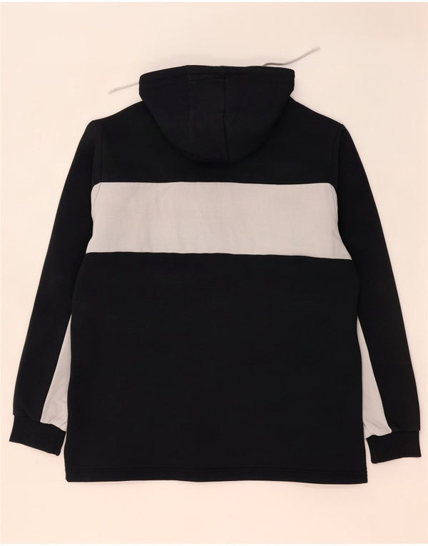 Puma Mens Graphic Zip Neck Hoodie Jumper 2XL Black Colourblock Cotton