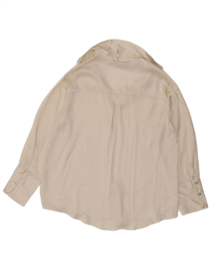 Zara ženska prevelika košulja bluza UK 14 Srednje bijela
