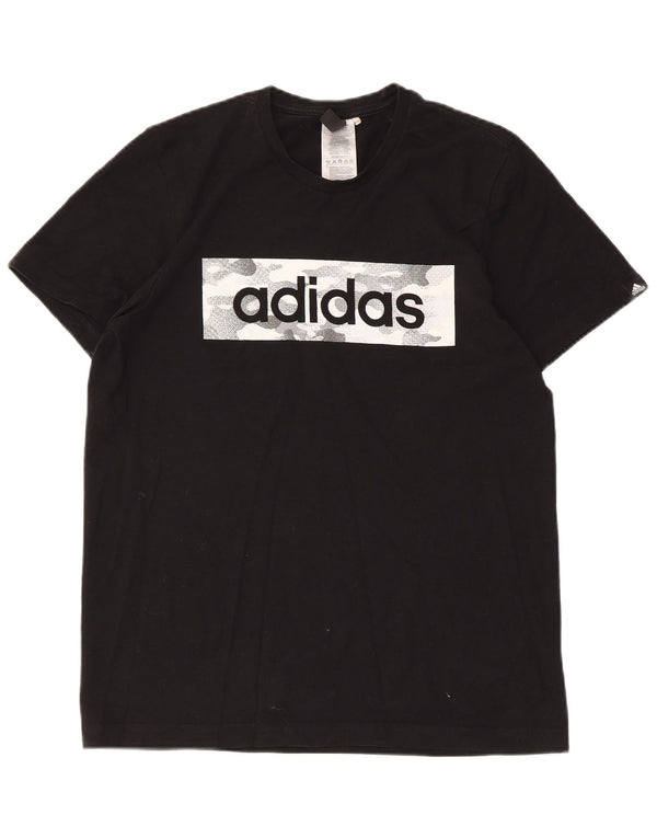 Adidas muška majica kratkih rukava s grafičkim motivima, mala, crna pamučna