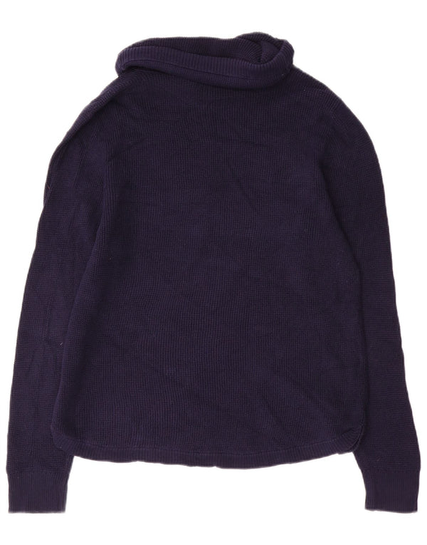 RALPH LAUREN Ženski pulover s rol izrezom UK 18 XL Mornarsko plavi pamuk