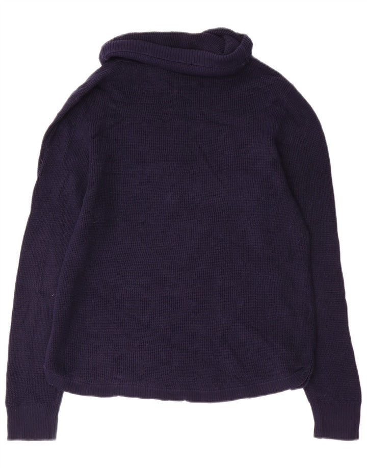 RALPH LAUREN Ženski pulover s rol izrezom UK 18 XL Mornarsko plavi pamuk