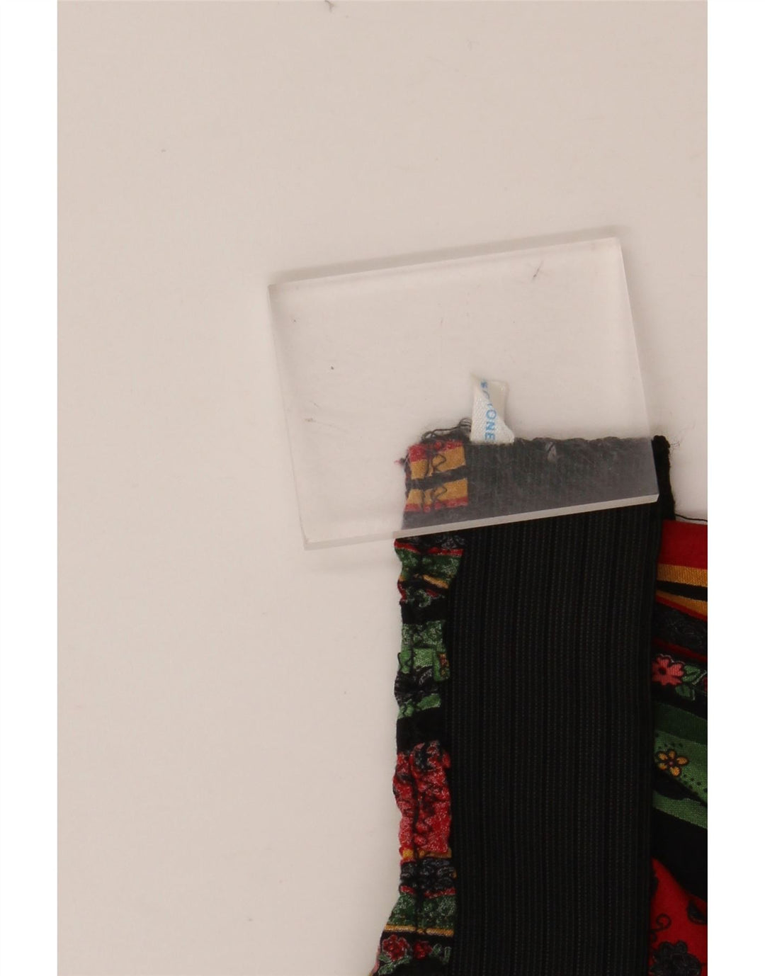 VINTAGE ženska suknja A-kroja visokog struka W24 XS Raznobojni cvjetni pamuk