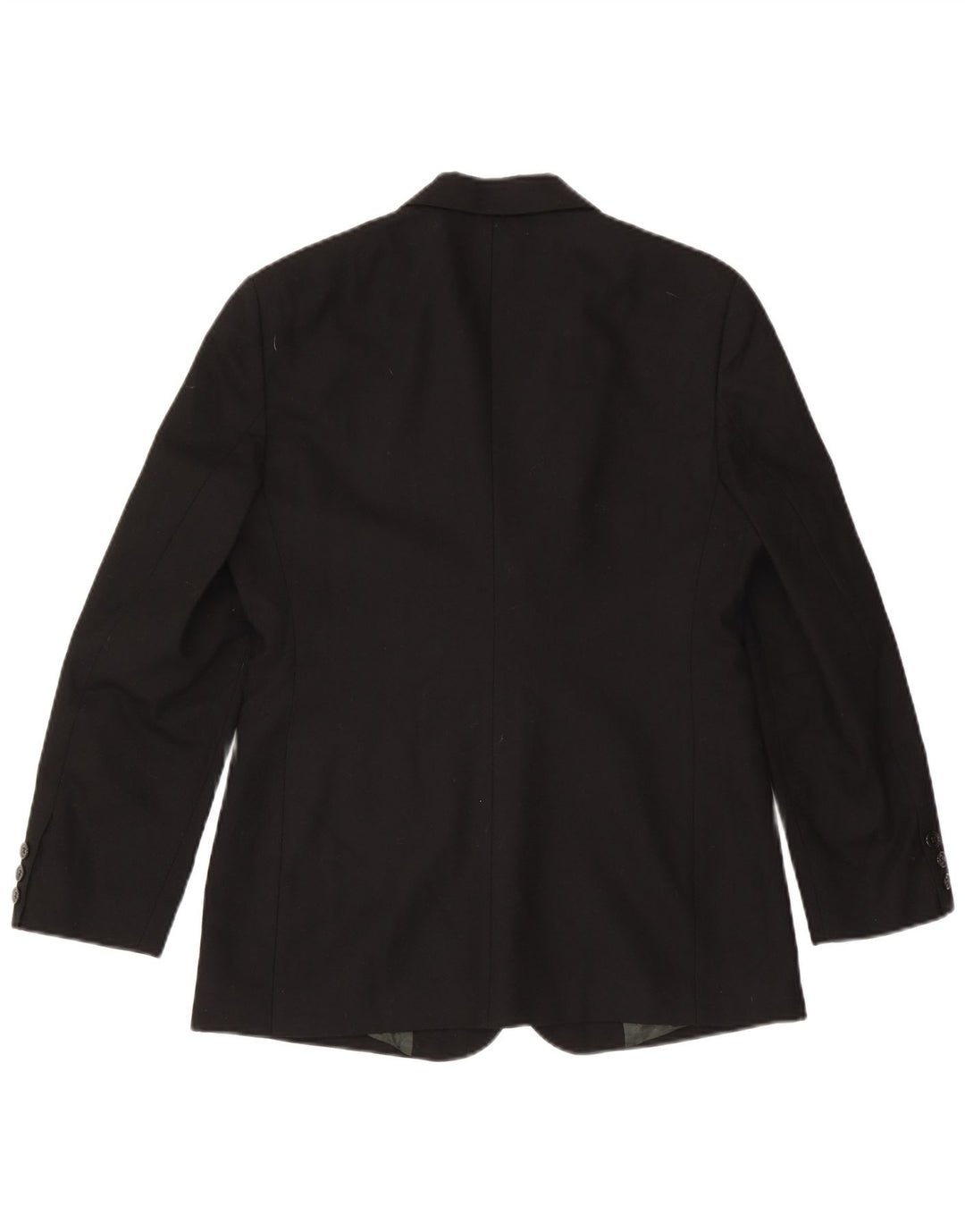 BENETTON Womens 2 Button Blazer Jacket IT 46 Large Black Wool