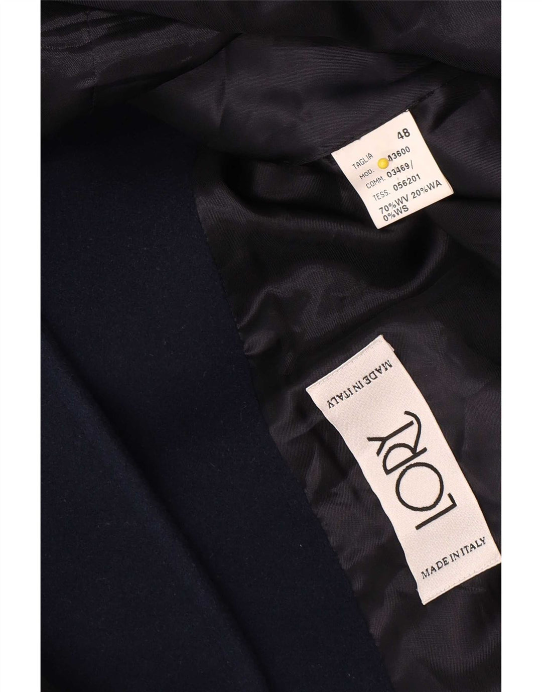 Vintage ženski kaput IT 48 XL tamnoplava vuna