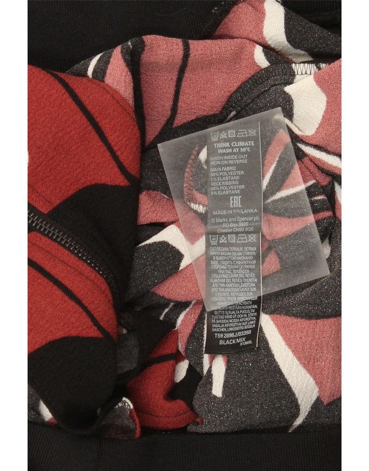 Marks & Spencer ženska bomber jakna UK 12 Srednji crni cvjetni poliester