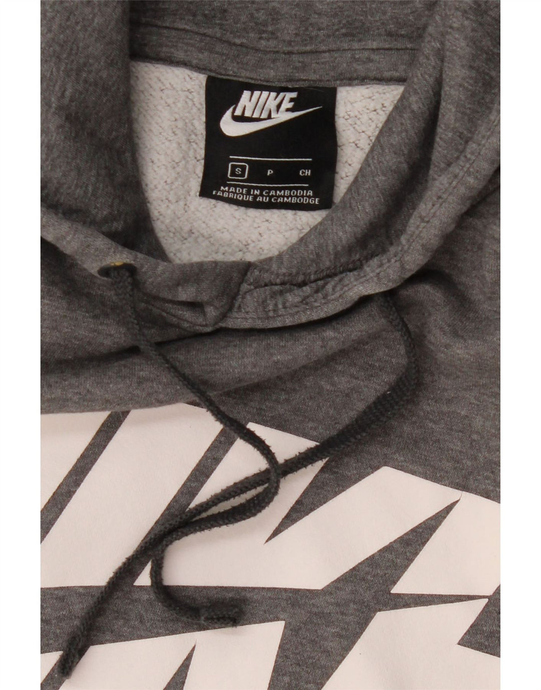 NIKE Mens Graphic Hoodie Jumper Small Grey Cotton Vintage Nike and Second-Hand Nike from Messina Hembry 