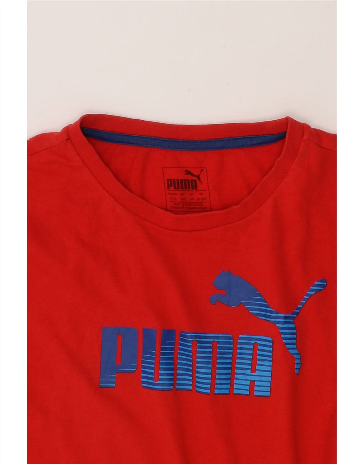 PUMA Boys Graphic T-Shirt Top 13-14 Years Red Vintage Puma and Second-Hand Puma from Messina Hembry 