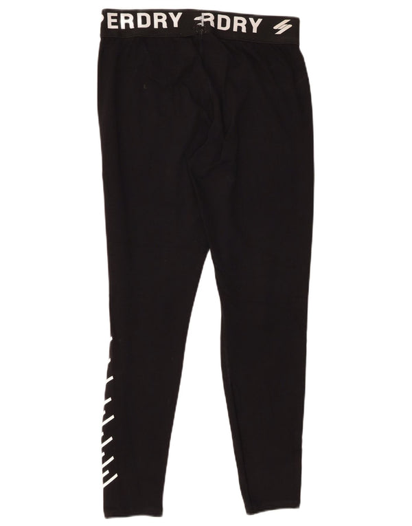 SUPERDRY ženske grafičke tajice UK 12 srednje crne