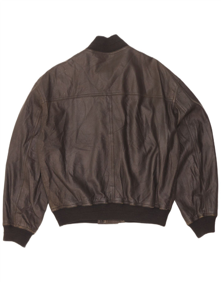 Vintage muška bomber kožna jakna IT 46 mala crna koža