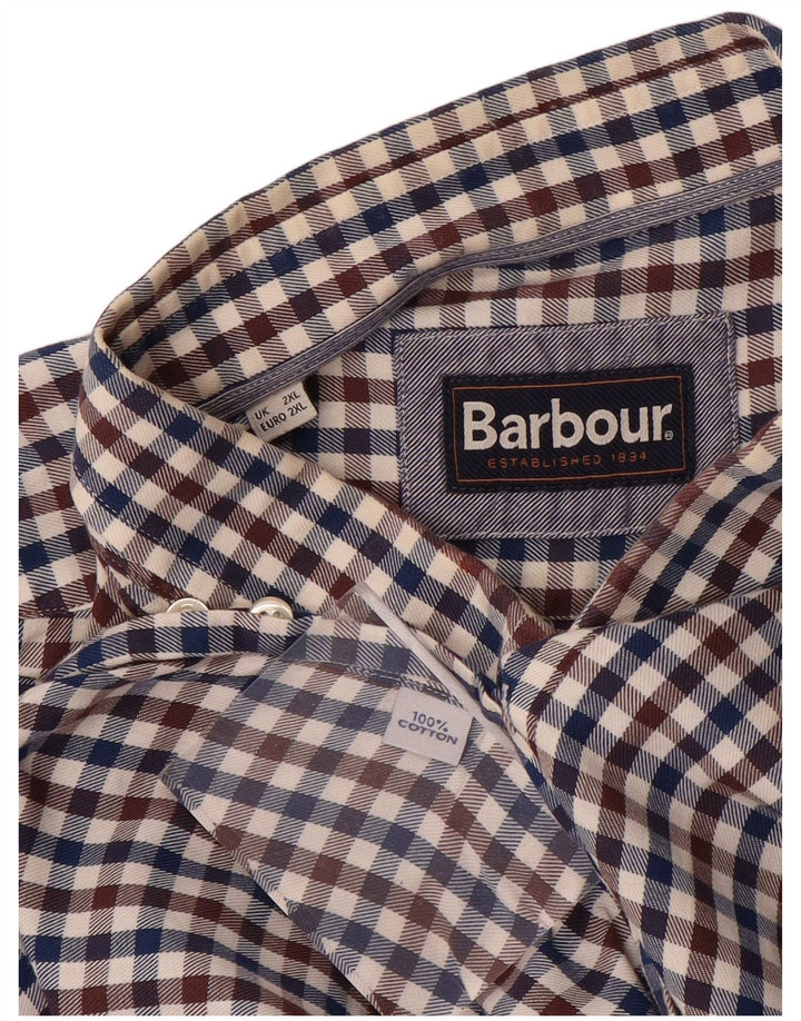 Barbour muška košulja 2XL plavi pamuk od ginghama