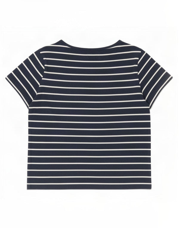 Jack Wills Ženska majica kratkih rukava UK 10 Mali tamnoplavi pamuk na pruge