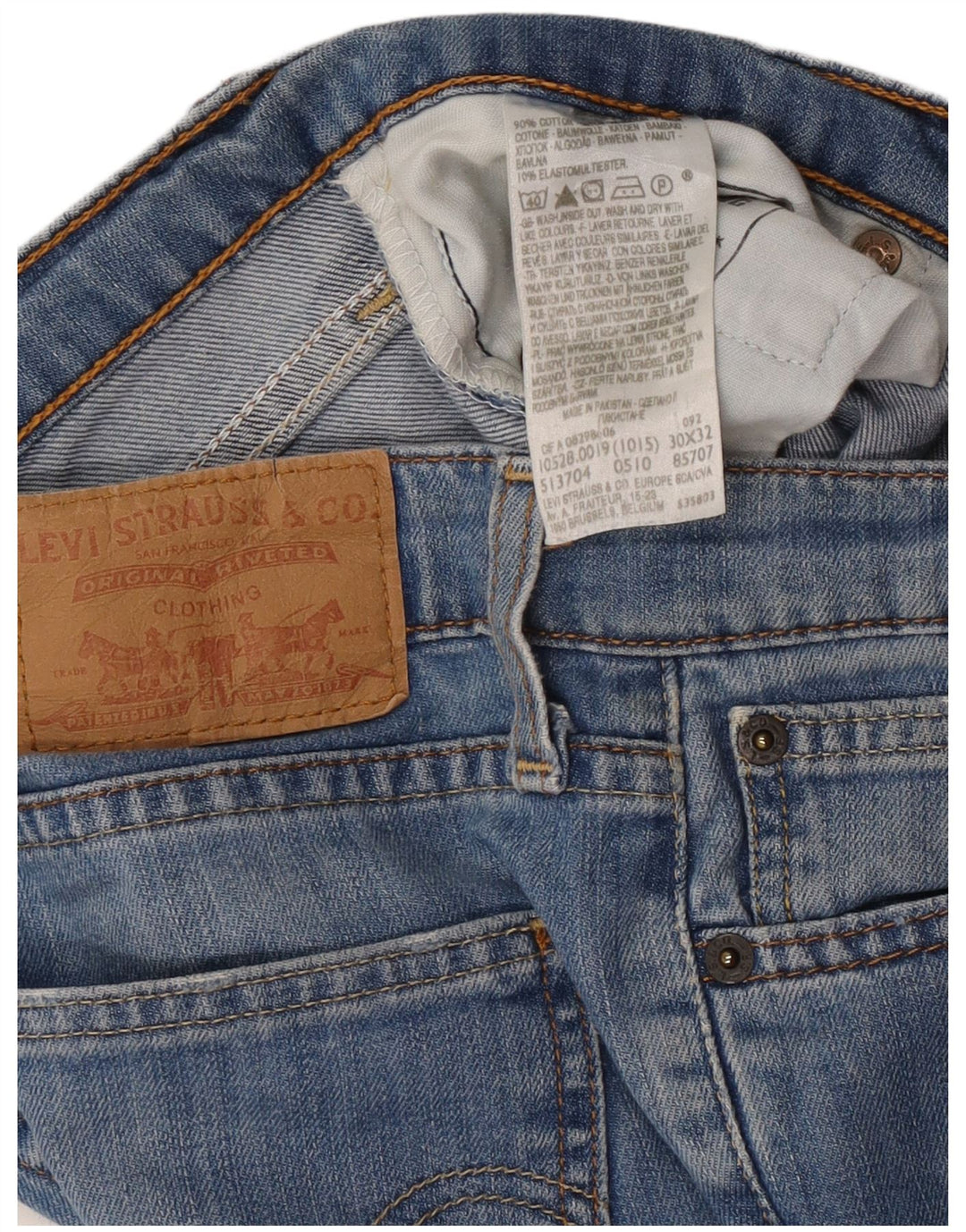 Levi's ženske ravne traperice W30 L30 plavi pamuk