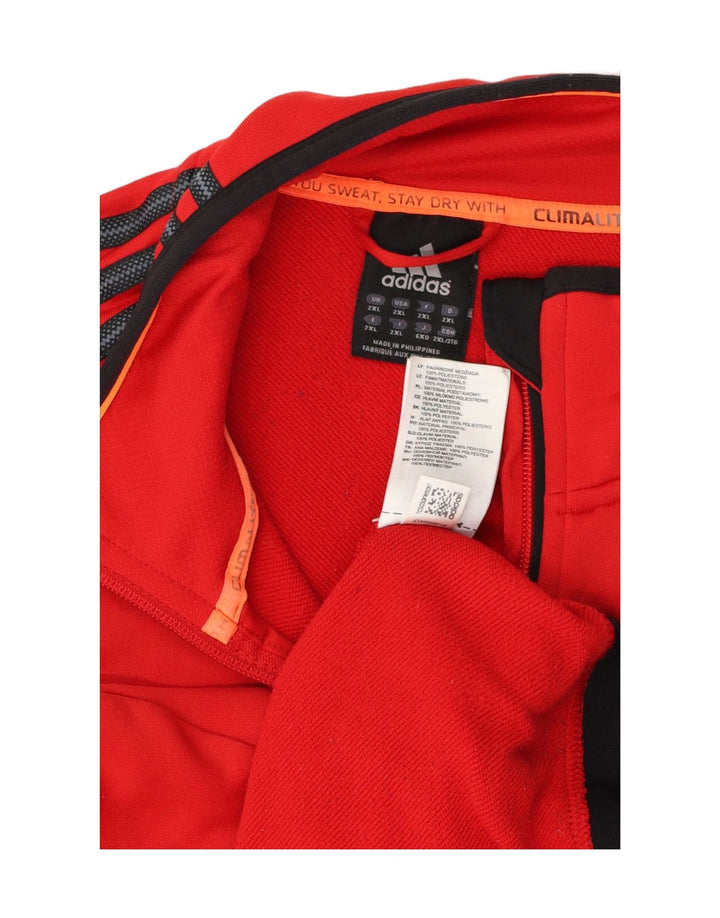 Adidas muška trenirka Climalite gornja jakna 2XL crveni poliester