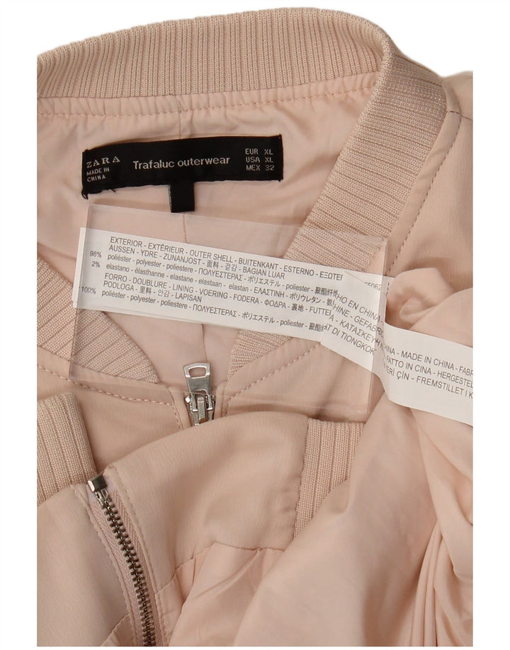 ZARA ženska bomber jakna UK 18 XL ružičasti poliester