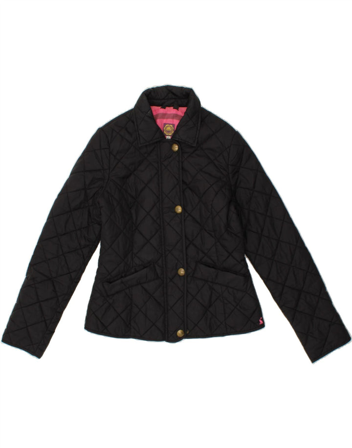 JOULES Womens Quilted Jacket UK 10 Small Black Polyamide Vintage Joules and Second-Hand Joules from Messina Hembry 