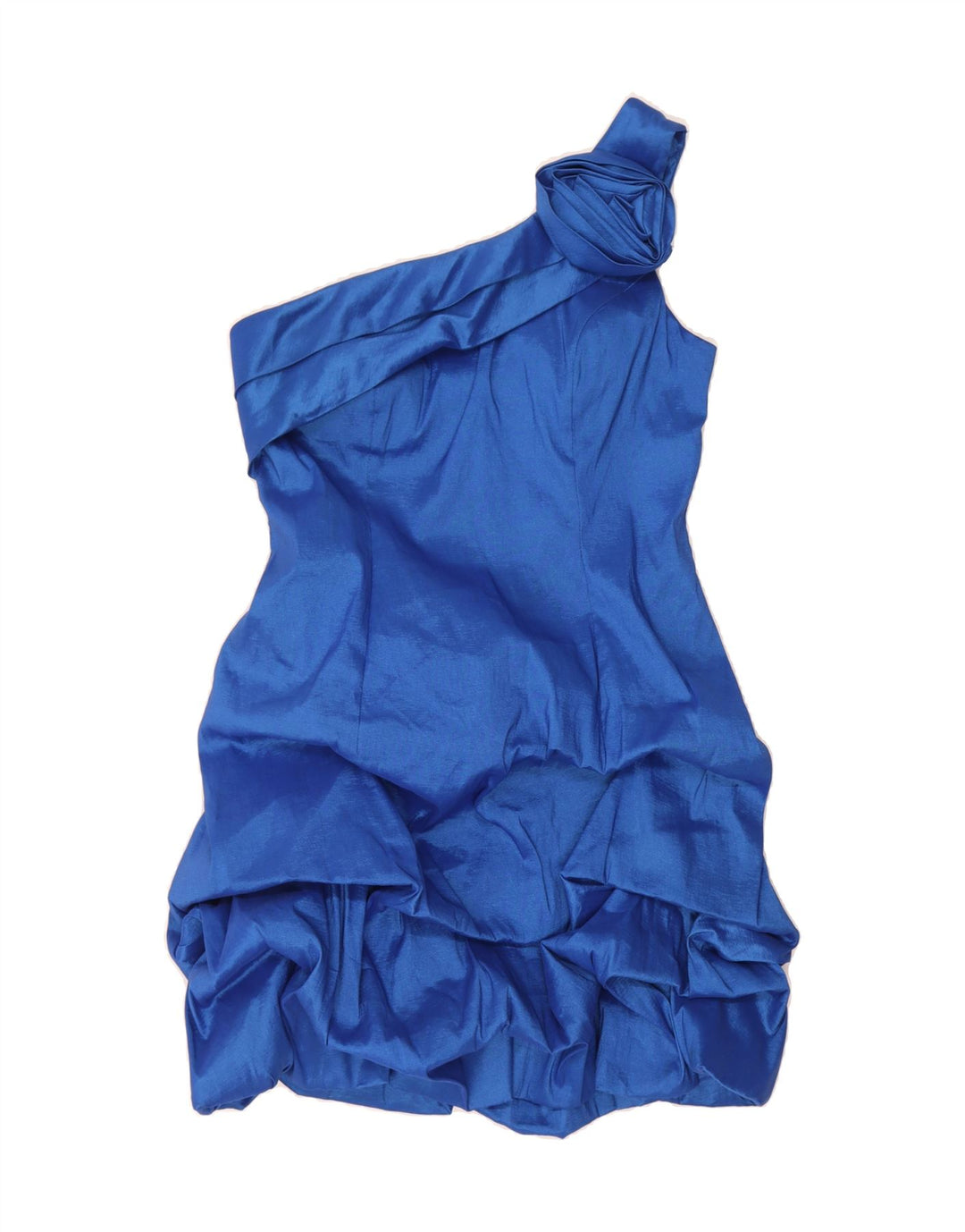 CHARM'S Womens One Shoulder Dress UK 12 Medium Blue Elastane Vintage CHARM'S and Second-Hand CHARM'S from Messina Hembry 