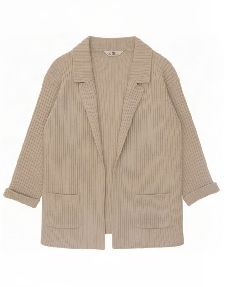 Marks & Spencer ženski kardigan pulover UK 10 Small Beige Wool