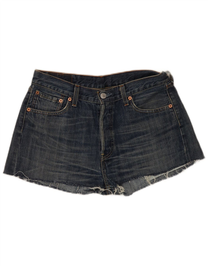 Levi's ženske kratke traper hlače 501 W30 srednje plavi pamuk