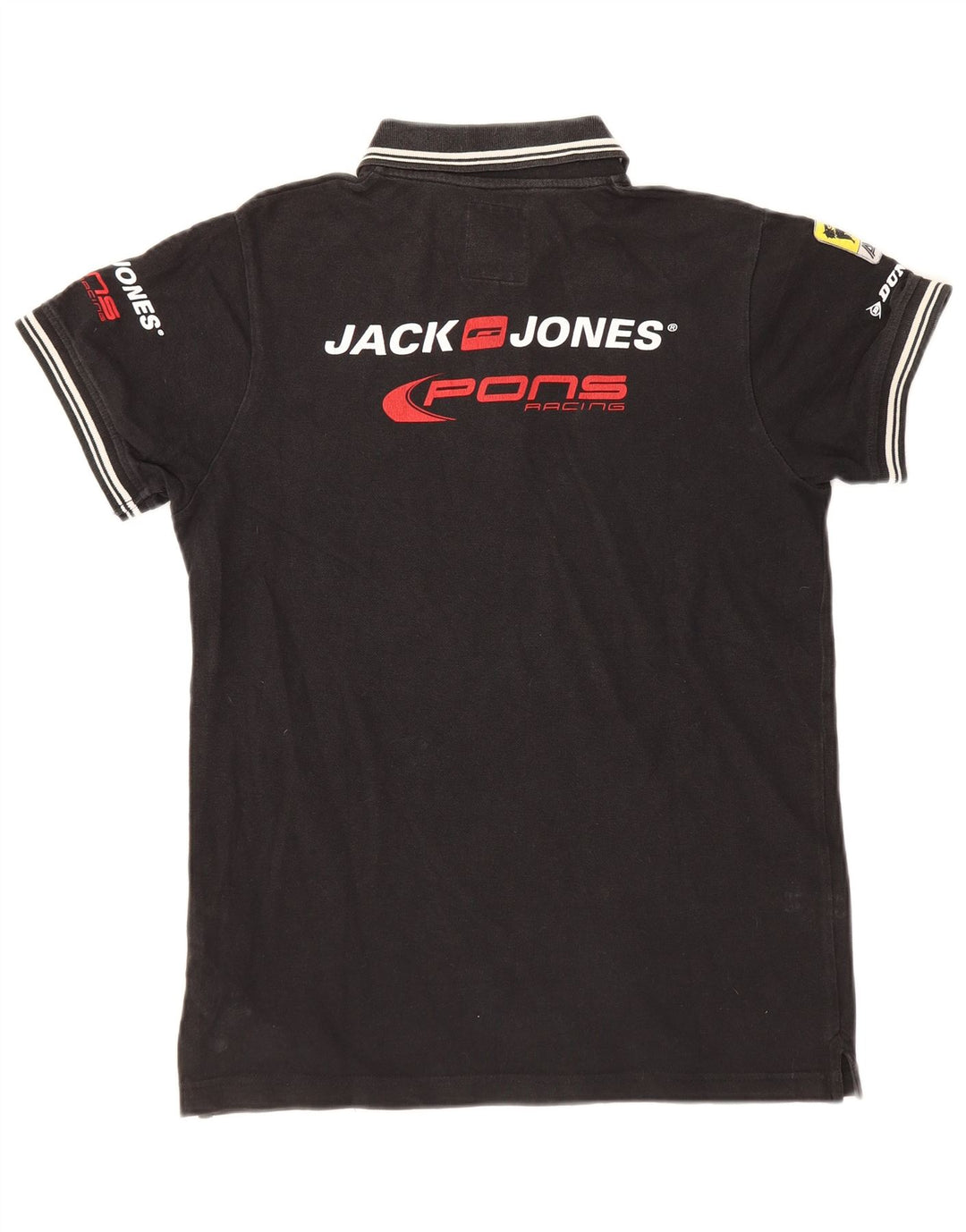 Jack & Jones muška polo majica s grafičkim motivima Mala crna pamučna