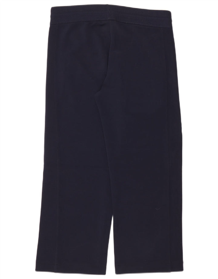 VINTAGE Ženske trenirke Hlače UK 14 Medium tamnoplavi poliamid